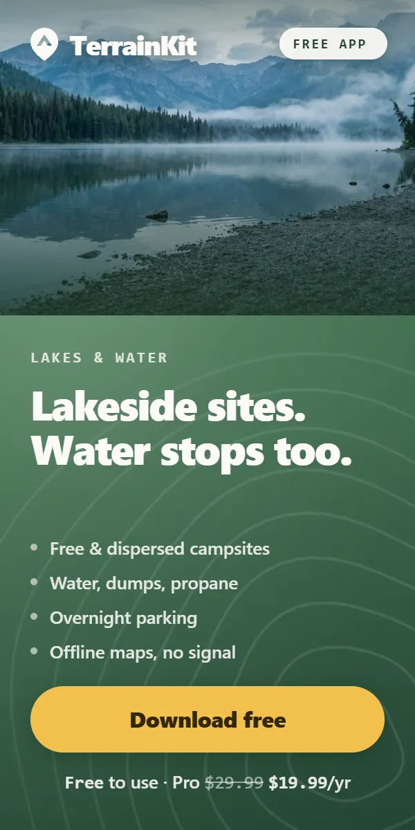 TerrainKit, the camping map app. Download free on Google Play.