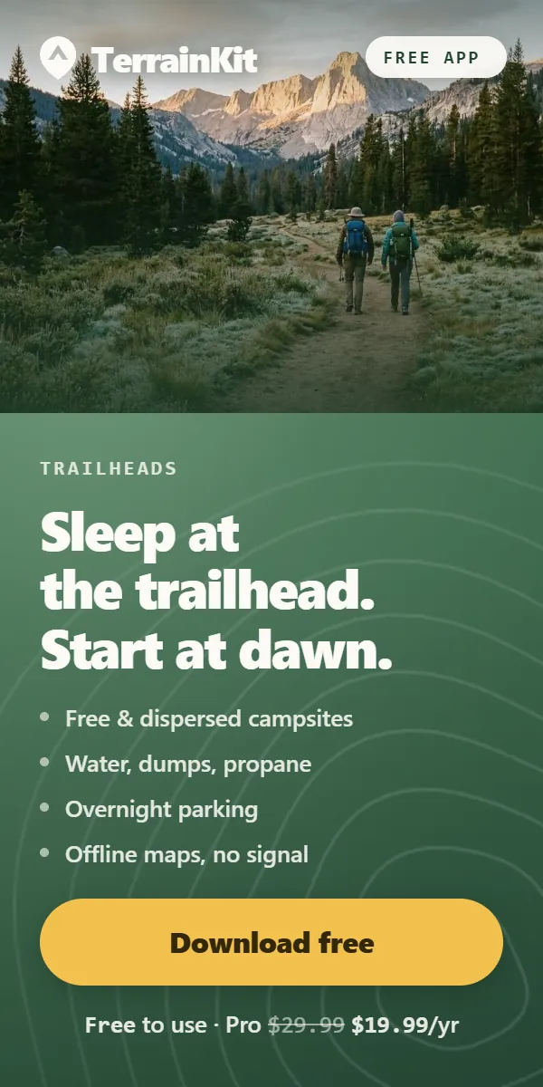 TerrainKit, the camping map app. Download free on Google Play.